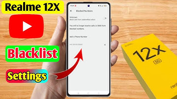 how to delete blacklist number in realme 12x | realme 12x blacklist setting