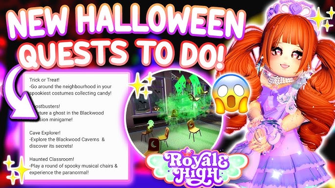 💜NEW HALLOWEEN HALO REVEALED?! + WAVE 1 IS BROKEN! Royale High Campus 3  Royalloween ROBLOX 