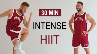 30 MIN INTENSE HIIT WORKOUT - Full body Cardio, No Equipment, No Repeat