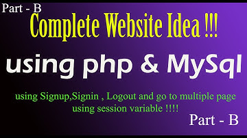 Website with php & mysql by using Signup, Signin, Logout with session to multiple webpage .Part B