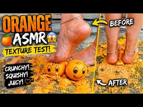 ORANGE ASMR TEXTURE TEST 🍊😱 | Crunchy, Squishy & Juicy Sounds