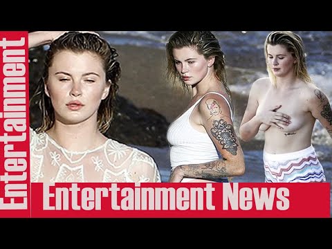 Braless Ireland Baldwin shows off her tattoo sleeve  || Scandals