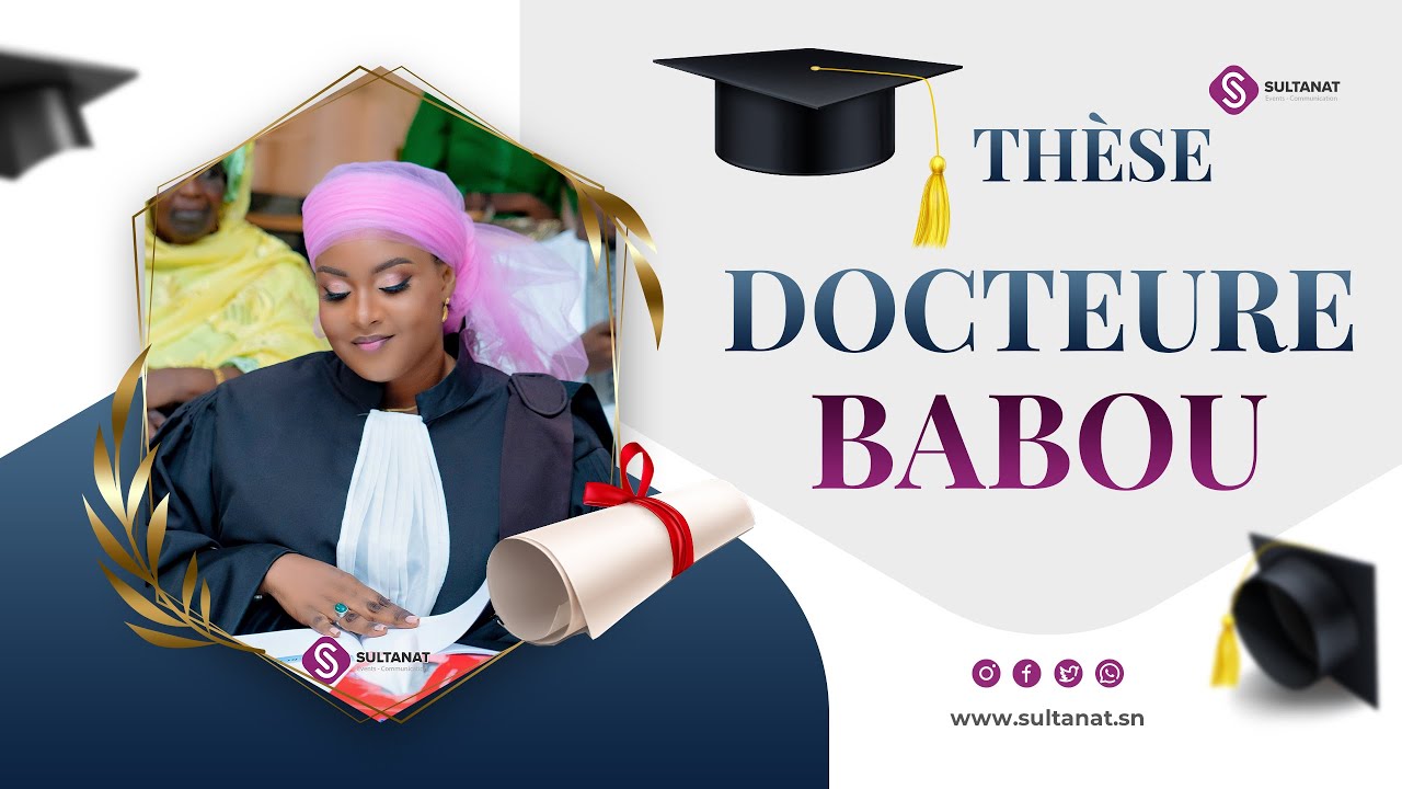 Page De Garde Doctorat Soutenance de thèse de doctorat - Dr BABOU à l'UCAD - FMPO Sénégal +221