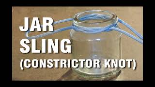: jar sling - constrictor knot - new - bottle jug paracord loops