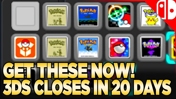 The 3DS E-Shop Closes in 14 Days. LAST CHANCE for Classic Pokemon Games!