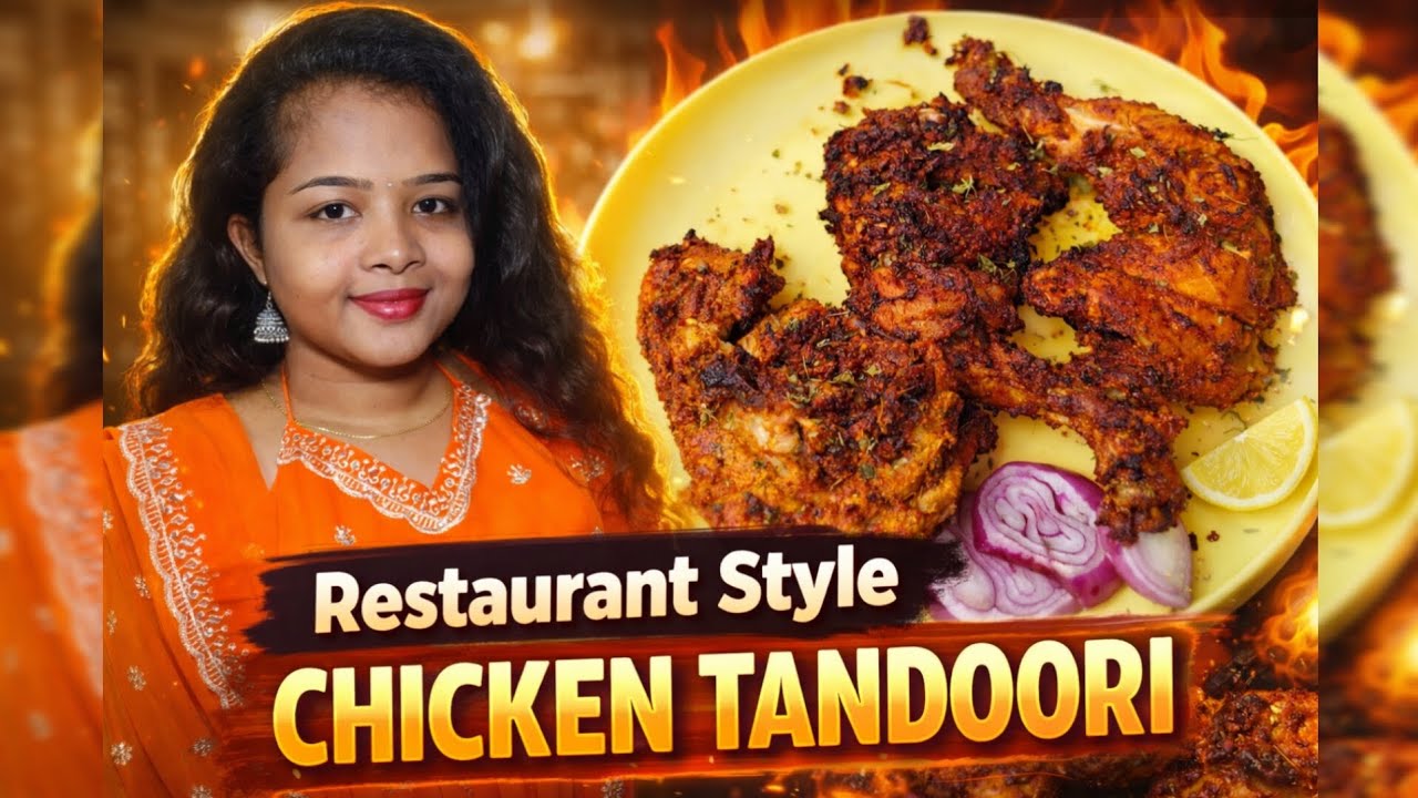 Restaurant Style 🤩Chicken 🍗 Tandoori at home 🏠 | Easy & Juicy Tandoori chicken🐔  Recipe in Telugu 