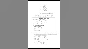 revision | sequence and series : arithmetic & geometric progression