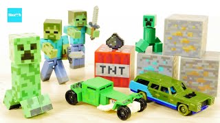 マインクラフト  アクションフィギュア  クリーパー ゾンビ  ホットウィール  ／ Minecraft figure Creeper Zombie Hotweel