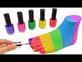 Satisfying Video l How To Make Kinetic Sand Foot and Nail Polish Cutting ASMR | Zon Zon