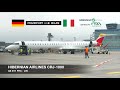 Goodbye to ita airways wetleased aircraft  hibernian airlines crj1000  frankfurt  milan lin