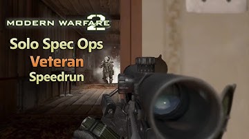 MW2 Spec Ops Solo Veteran Speedrun in Under 40 Minutes (Former WR)