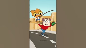 Max and Simba @simb  Running With Bigger And Bigger Pizza Box (IB: @MrBeast )
