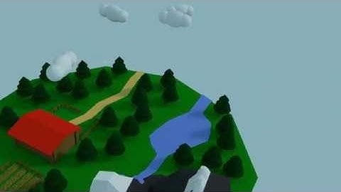 Blender Low Poly Island