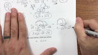 Alg. IB Chapter 10 Practice Test walkthrough