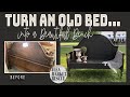 HOW TO TURN AN OLD BED INTO A BEAUTIFUL FARMHOUSE BENCH-FURNITURE FLIP-FURNITURE MAKEOVER