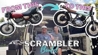 SCRAMBLER BUILD!! Our bike build to travel around Aus   Part 2