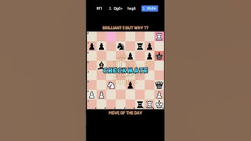 Brilliant Move !! But why? #chessislife #chesstime #chesspuzzles #learnchess #smartmoves