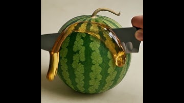 Honey Watermelon | Ai Fruit Cutting | ASMR | Ai shorts | #shorts #satisfying #ai #asmr #animation