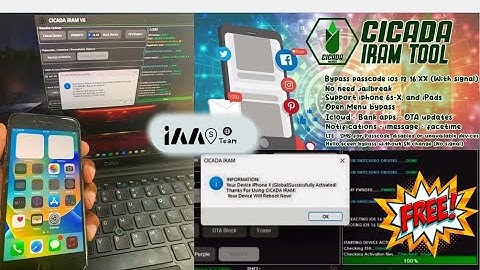 CICADA iRAM 2023 V6 – FREE iOS Lock Bypass Solution | Register iDevice