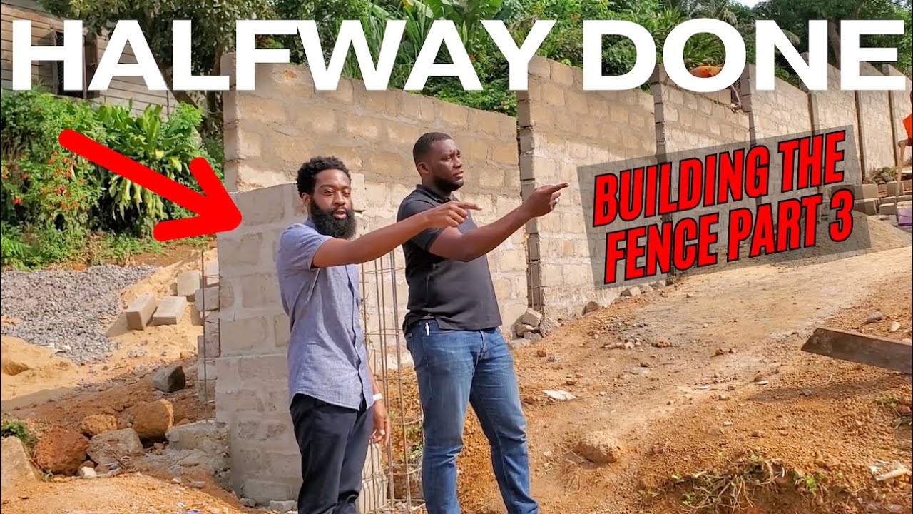 Building A House In Africa Part 6 | Building The Concrete Fence Part 3 | Wall Height Progress