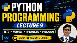 Python Programming Full Course for Beginners | Lecture 9 |  Set Methods, Set Operations, Frozen Set