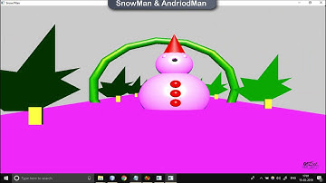 SnowMan And Andriod Man Cg Project using OpenGL