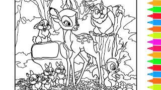 Coloring Disney Bambi - Bambi with Friends, Bambi & The Great Prince Of The Forest | Coloring Pages