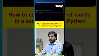 How do you count the number of words in a sentence using Python?| Ashok IT #pythontips
