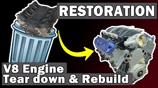 LS3 V8 Engine Restoration - Tear down and Rebuild in 25 minutes!