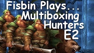 Multiboxing World of Warcraft - 3 hunters - Lets play level up