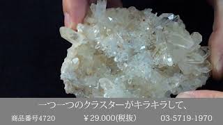 ヒマラヤ水晶 クラスター・原石 （インド　パールバディ渓谷産）[ 動画販売会 ] 浄化用 パワーストーン クラスター【FORESTBLUE】