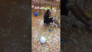Girl Sits Hard to Pop a Balloon - Loud Booom / Looner Squad
