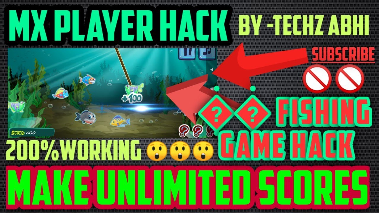 New Mx Player Game Hack!! make unlimited score!! 'Fishing' game hack