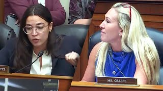 Marjorie Taylor Greene and AOC Clash During House Hearing