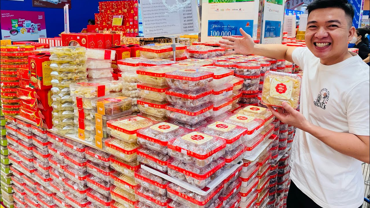 Vỡ Trận SIÊU THỊ HÀNG TẾT Bà Con Mua Hết Cở HẠT ĐIỀU, BÁNH MỨT, DƯA KIỆU 