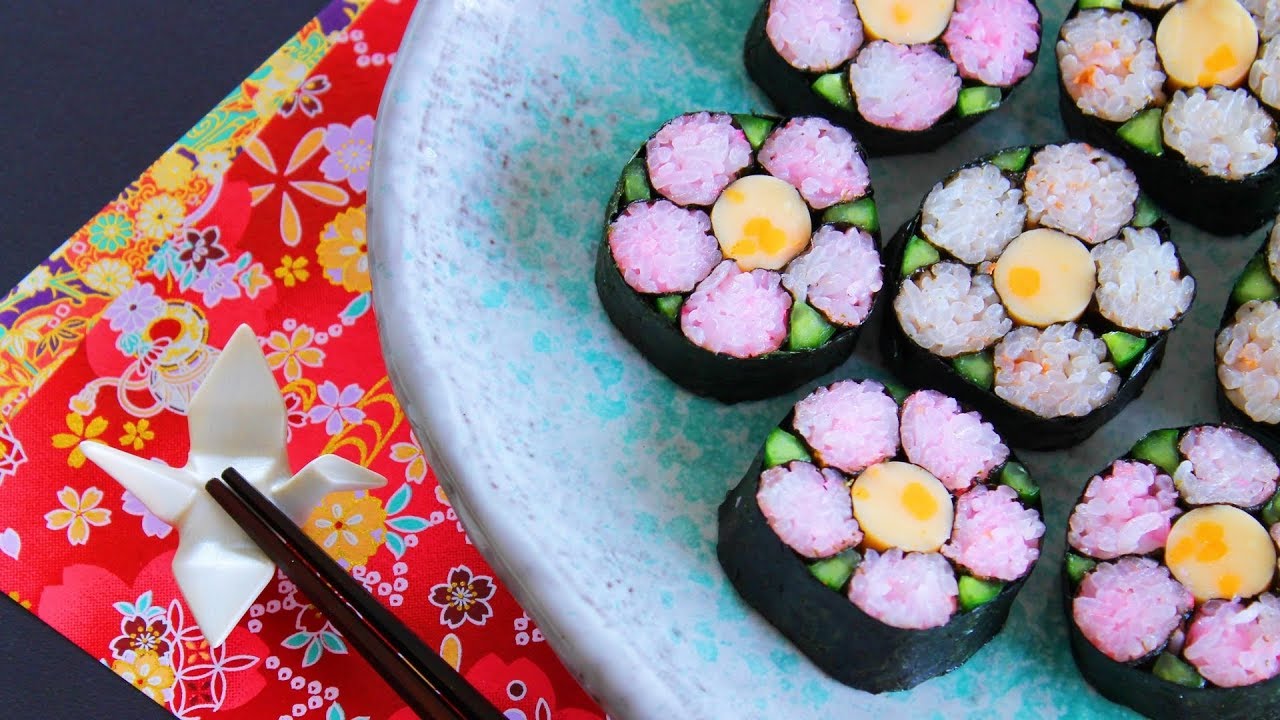 Decoration Rolled Sushi Recipe 巻き寿司アート 飾り巻き寿司の作り方レシピ Youtube