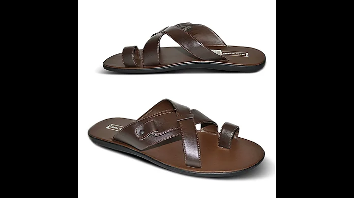 Mens Leather Summer Sandals Wide Fit Flip Flop Comfort Walk Slip On Beach Mules