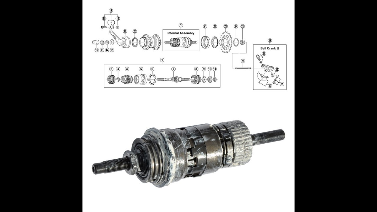 Shimano Nexus SG-C41 (3-Speed) Internal Gear Hub Service - YouTube