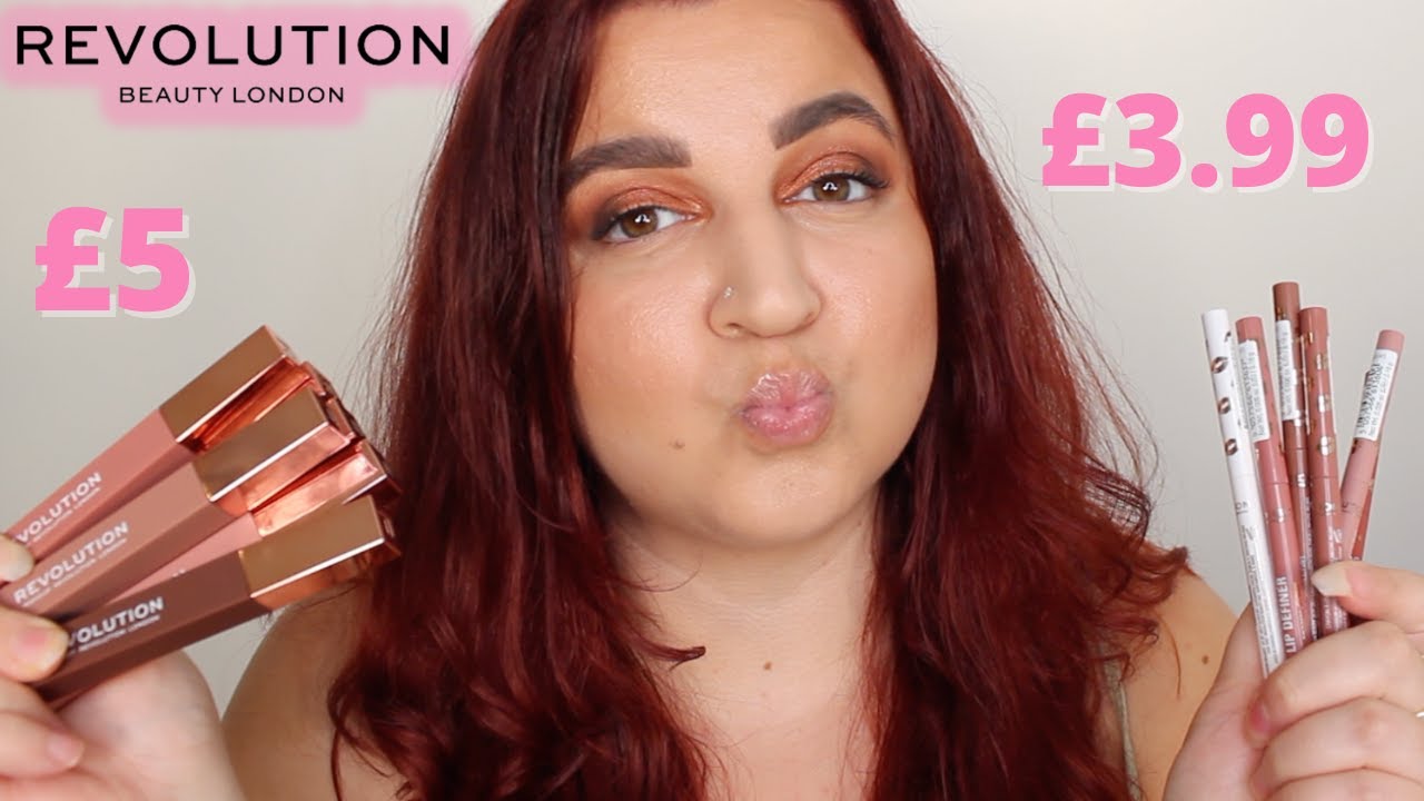 NEW REVOLUTION IRL LIP CREMES AND LIPLINERS LIP SWATCHES LIPSTICK