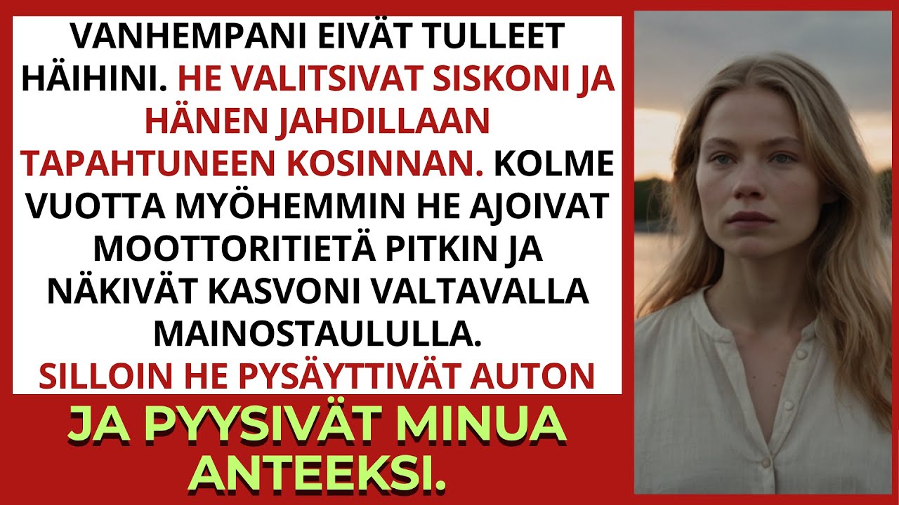 Vanhempani eivät tulleet häihini – kolme vuotta myöhemmin he näkivät kasvoni moottoritiellä.