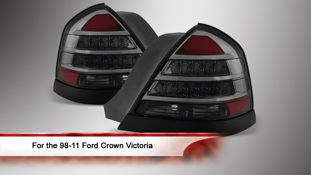 Luske bånd udstilling 98-11 Ford Crown Victoria LED tail lights - YouTube