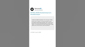 Difference Between DIV And SPAN Tag In Html