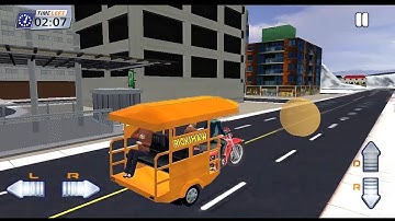 Snow Chingchi Auto Bicycle Rickshaw Game  - Tuk Tuk Auto Rickshaw Game - Racing Game
