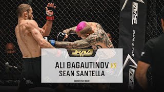 Ali Bagautinov vs Sean Santella | FREE MMA Fight | BRAVE CF 55