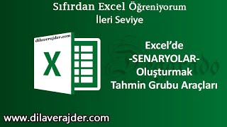 Excel Eğitim Dersleri 98 - Senaryo Yöneticisi ile Senaryo Oluşturmak (Tahmin Grubu Araçları)