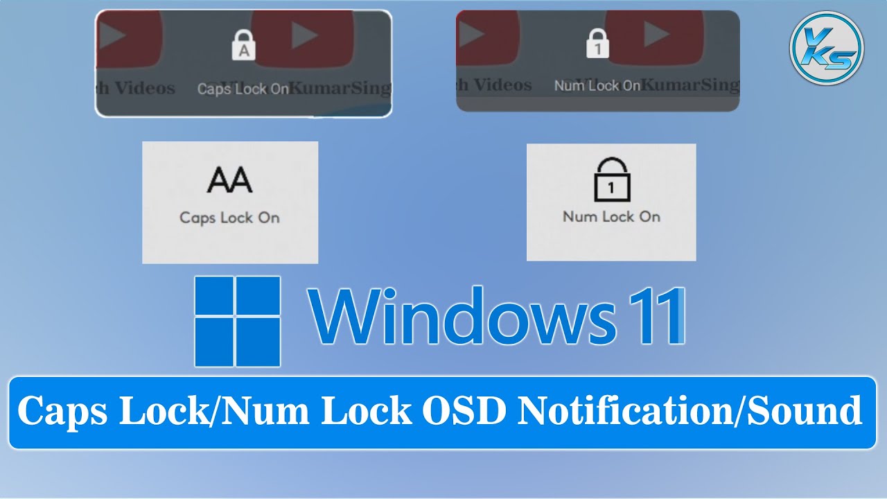 How To Disable/Enable Caps Lock/Num Lock OSD Notification/Sound On ...