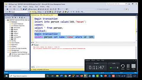 Database Transaction (Commit, Rollback, savepoint)in Sql Server part2