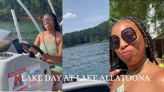 WEEKEND VLOG| Day at Lake Allatoona + Friends| First Time Driving the Boat