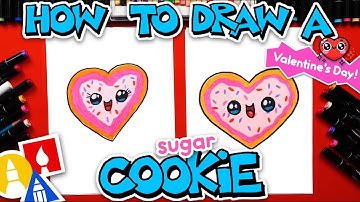How To Draw A Heart Sugar Cookie For Valentine