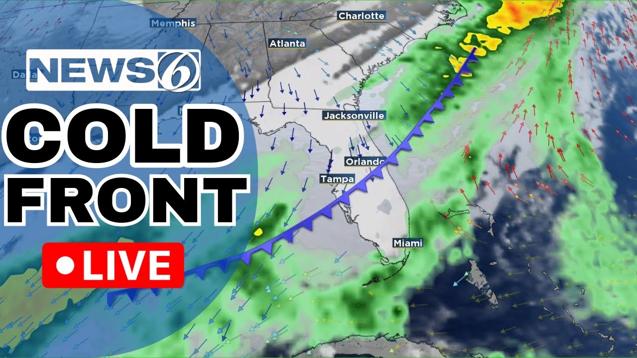 🔴NEWS 6 WEATHER LIVE AT 9:30 | Timing Out A Cold Front Approaching ...